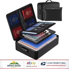 Multi-Compartment Fireproof Storage Bag with Money Case for Files and Passports