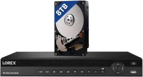 Lorex 4K Pro Series 8TB NVR (Expandable up to 2×16TB) PoE Switch Not Included