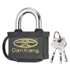 1Pcs Waterproof Padlocks, 3.6 x 2.6 x 1.1Inch Alloy Steel Outdoor Locks, Black