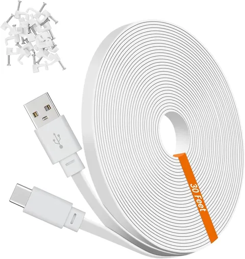 weishan 30ft USB C Cable Compatible with Ring Pan-Tilt Indoor Cam 2024 Release S