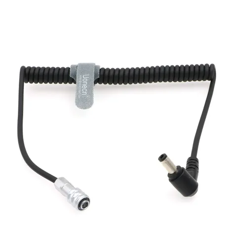 Power Cable Fits BMPCC 4K Weipu 2 Pin Female to Right Angle DC Gold Mount