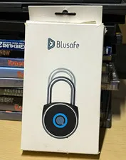 Blusafe Keyless Fingerprint Padlock, Short Shackle, Matte Black Metal (1)