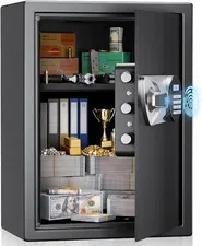Large Safe Box 2.8 Cubic Feet Biometric Gun Safe Quick Access Personal Document
