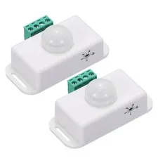 12V 24V PIR Sensor LED Motion Sensor PIR Probe for LED Light Strip White 2Pcs