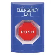 Safety Technology International Ss2405ex-En Emergency Exit Push Button, Blue