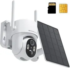 Cellular Security Camera No WiFi 4G LTE Solar Wireless 360 Live View