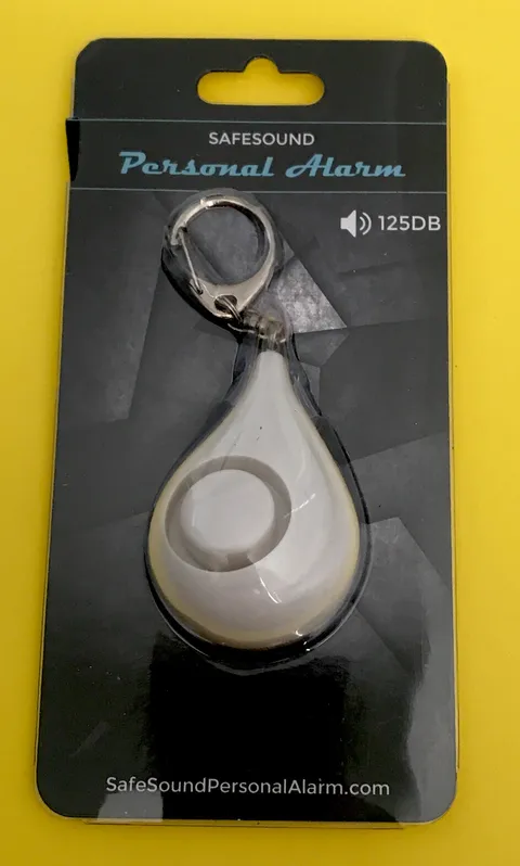 Safe Sound Personal Alarm White Keychain Emergency Protection Peace Of Mind