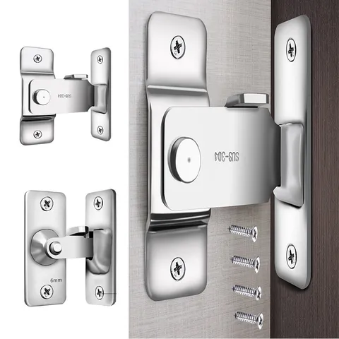 90 degree Hook Lock Right angle Door Buckle Stainless Steel Drawer Cabinet