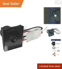 Automatic Dusk-to-Dawn Lighting Sensor with Ezee Plug for 3" Lamp Posts - Black