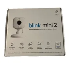 Blink Mini 2 ; Home Security & Pet Camera with HD video, color night view,