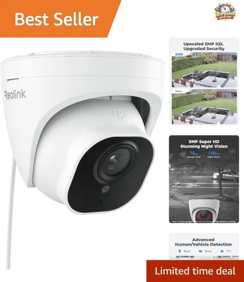 Smart HD Outdoor Surveillance Camera - 100ft Night Vision & PoE Installation