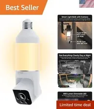 Innovative 2K HD Bulb Security Camera with Color Night Vision & Alexa Support