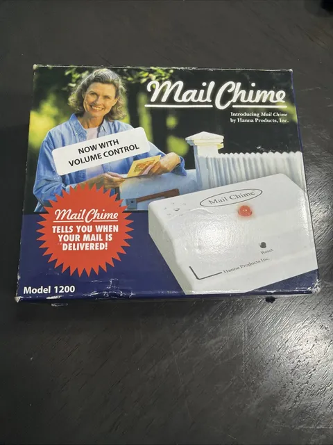 Hanna Products Mail Chime Wireless Mailbox Alert Sound & LED Light NEW