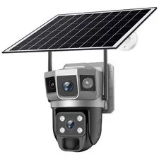 V380 Pro 12MP Solar Powered Three-lens Camera 4G/WiFi Wireless PTZ PIR Motion De
