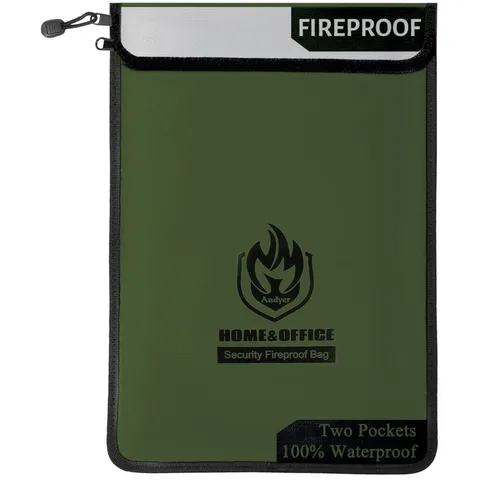 Waterproof Fireproof Bag - 15”x 11”, Secure Document Storage