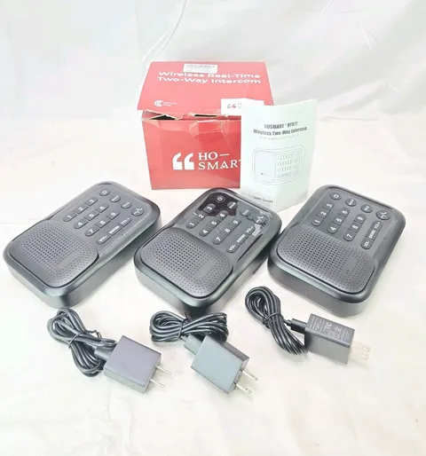 Hosmart 3 Pack Wireless Intercoms Upgraded Full Duplex System 1600ft Range HY811