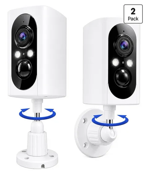 2 Pack Wireless Wi-Fi IP/Network Surveillance Cameras USB Powered Indoor/Outdoor