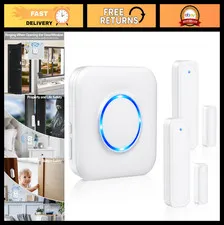 Wireless Door Chime Alarm with 600FT Range, 58 Melodies, 5 Volume Levels, LED In