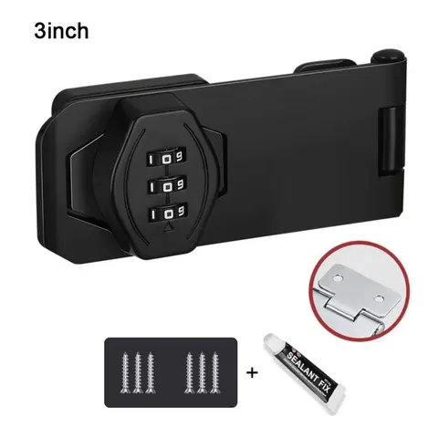 Zinc Alloy Cabinet Password Locks AntiTheft Security Combination Coded Lock 3 Di