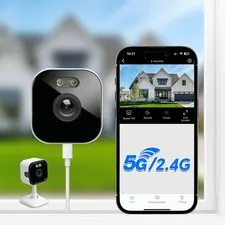 3MP 2K Window Camera, 2.4GHz & 5GHz WiFi Indoor Cameras for Home Security wit...