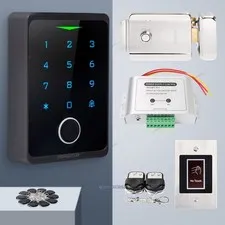 HOMSECUR Weatherproof WIFI Fingerprint RFID Access Control Set Lock APP Unlock