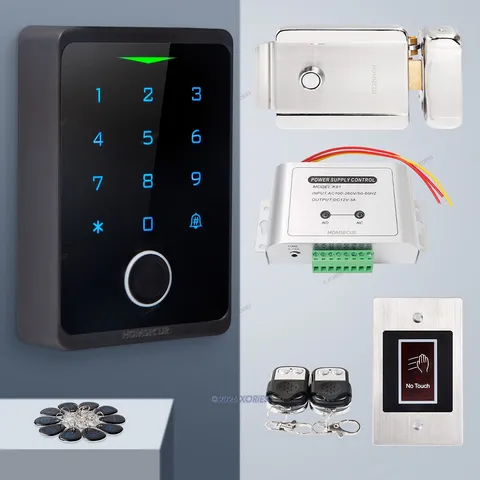 HOMSECUR Weatherproof WIFI Fingerprint RFID Access Control Set Lock APP Unlock