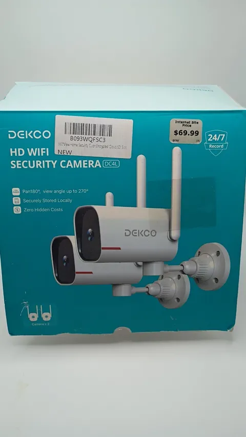 DEKCO DC4L 2K Outdoor WiFi Security Camera Open Box Unused.