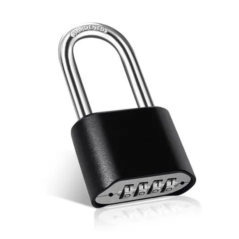 2.5 Inch Long Shackle Outdoor Padlock，Combination Lock, 1 Padlock without Chain