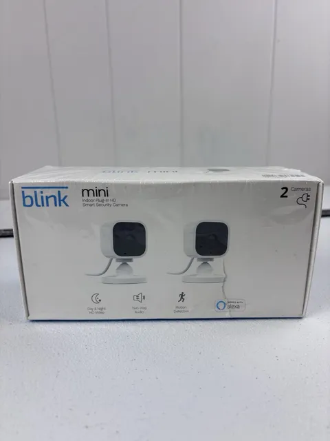 Blink Mini 2-Pack Indoor HD Security Cameras with Wi-Fi White New