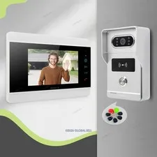 HOMSECUR 7" HD Visual Intercom System Doorbell Camera With Screen 2 Way Intercom
