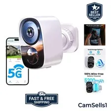 2026 Upgraded 2K Security Cameras Wireless Outdoor, Free Cloud Storage, 1-6  ...