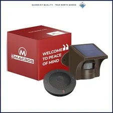 Solar Powered Motion Sensor Alarm for Driveways and Large Properties