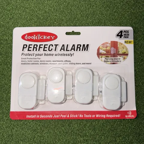 Doohickey Security Alarm for Home Doors & Windows 4 pcs -90 dB- PB476 Brand New