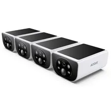 2K Cameras for Home Security, Solar Powered & Waterproof, S1 4Pack