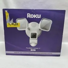 Roku Smart Home Floodlight Camera SE Wi-Fi Connected, Wired Surveillance Camera