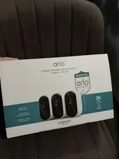 Arlo Camera Essential 3rd Gen Bundle 3 Camera and Yard Sign New Open Box