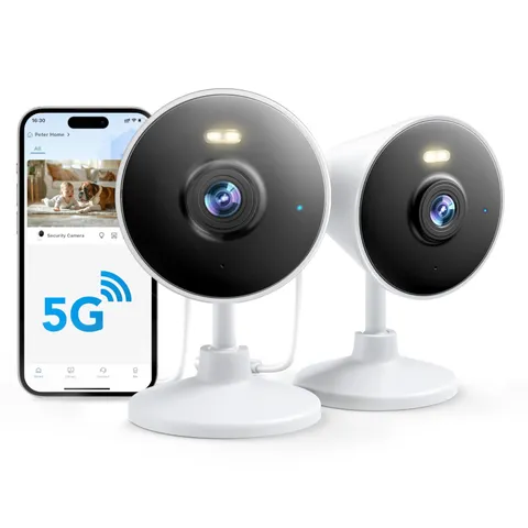 2-Pack 5G/2.4G Wi-Fi Security Camera - Indoor/Outdoor, Color Night Vision, 2-Way