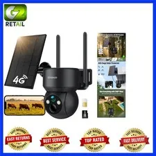 Security Cameras Wireless Outdoor, 4G LTE Cellular Security Camera with Built-in