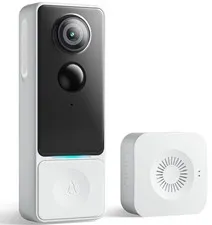 Andyssey Video Doorbell Camera Wireless 3MP HD, Free Human Small, White