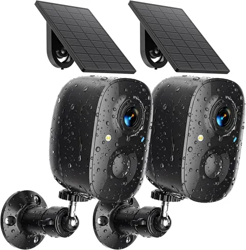 Security Cameras Wireless Outdoor 2K Solar Powered Wifi Cameras for Home Securit