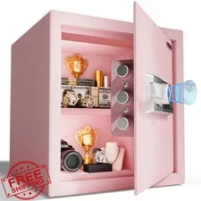 Mutak 1.5 cu ft Biometric Safe Pink Fingerprint Keypad Type-C