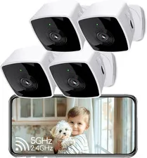 Cameras for Home Security 5Ghz, 2K Indoor Camera, Pet Camera with Phone App, AI