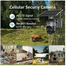 Solar Wireless Security Camera 2K HD Color Night Vision