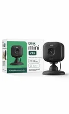 Blink Mini 2K (newest model) Plug in Home & Pet Indoor Security Camera (Black)