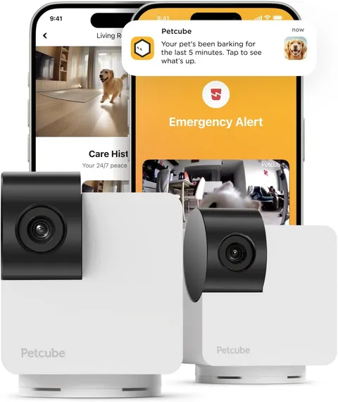 Cam 360 the Pack of 2 Camera | Ultimate Interactive Wifi Pet and Home Security P