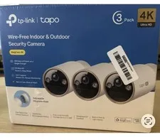 TP-Link Tapo C460 MagCam 4K Wire-Free Indoor/Outdoor 3-Pack, Night Vision, Alexa