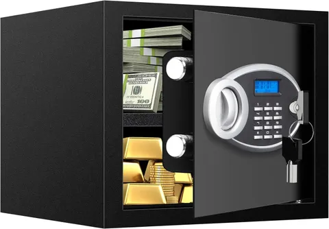 1.2 Cuft Safe Box Fireproof Waterproof for Home, Fire Proof Safes with Digital