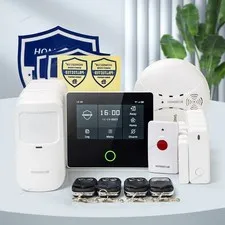 HOMSECUR Wireless WIFI 4G SMS Autodial Home House 4.3" Alarm System+SOS Intercom