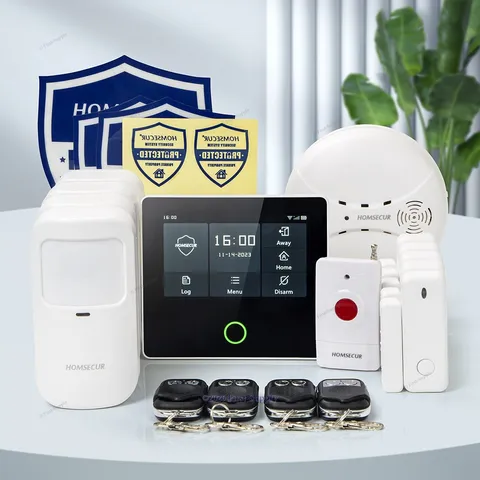 HOMSECUR Wireless WIFI 4G SMS Autodial Home House 4.3" Alarm System+SOS Intercom