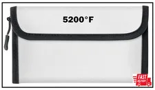 5200°F Fireproof Waterproof Document Bag Money Pouch 3 Layers Heat Insulated